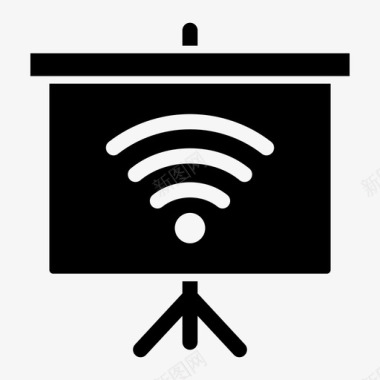 wifi屏幕投影仪大屏幕黑板图标图标