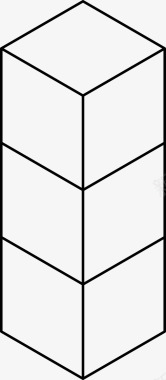 三维起伏背景立方体列三维几何图标图标
