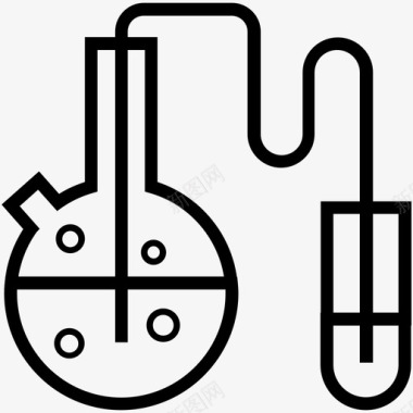 旅行社路线实验室实验化学品锥形瓶图标图标