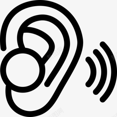 助听器图标助听器聋哑人耳塞图标图标