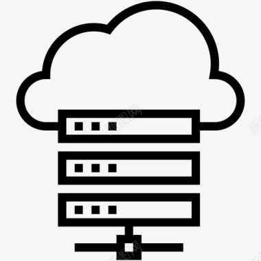 云存储服务器云云计算云网络图标图标