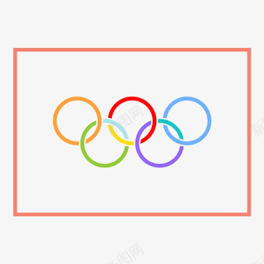 五环奥林匹克旗五奥运会图标图标