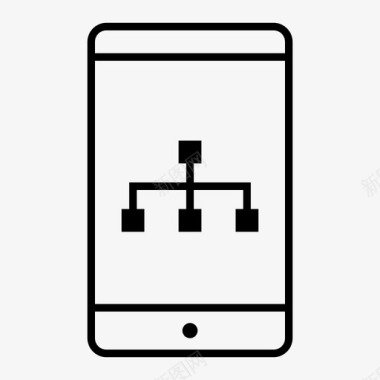 团队结构移动图表业务连接图标图标