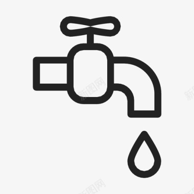 缺水自来水缺水供水图标图标