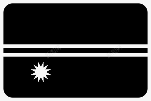 太平洋瑙鲁国家国旗图标图标