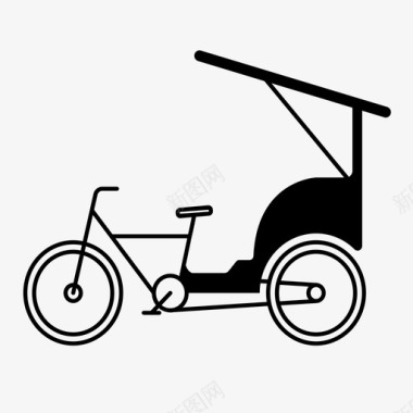 通勤自行车通勤印度图标图标