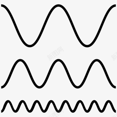 科学正弦波频率数学图标图标