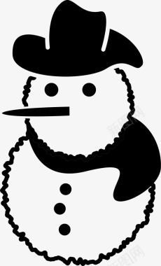 冬天的雪人雪人帽子冬天图标图标