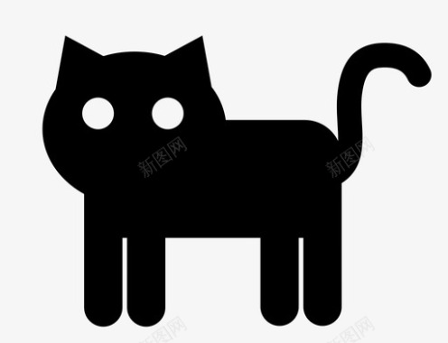 猫黑眼睛图标图标