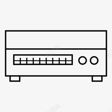 韩国复古旧收音机调幅调频音乐设备图标图标