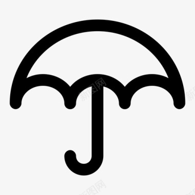 伞开伞下雨图标图标