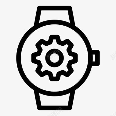 设置智能手表时钟齿轮图标图标