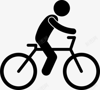 骑自行车人们户外公园活动图标图标
