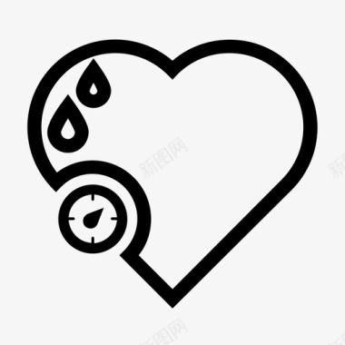 心脏监护仪心脏血压仪表压力图标图标