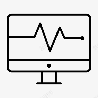 苹果显示器图标心跳监视器计算机计算机显示器图标图标