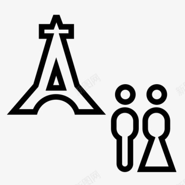 巴黎风光埃菲尔铁塔法国巴黎图标图标