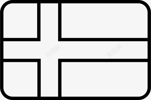 矩形芬兰国旗国家图标图标