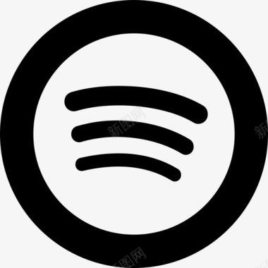 公证徽标Spotify徽标社交社交图标圆形图标