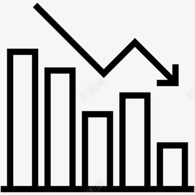 条形数据图条形图业务分析递减图图标图标