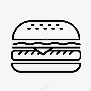 芝士汉堡烧烤牛肉图标图标