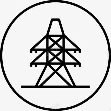 电塔电塔能源工业图标图标