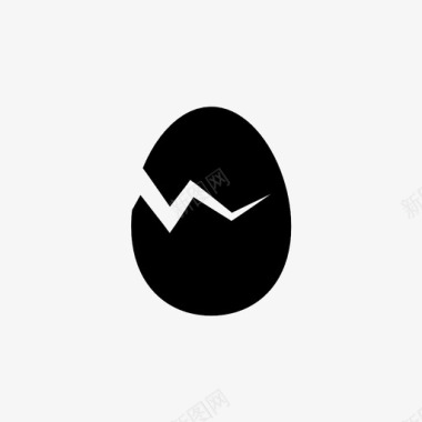 彩绘鸡蛋鸡蛋破裂烹饪油炸图标图标