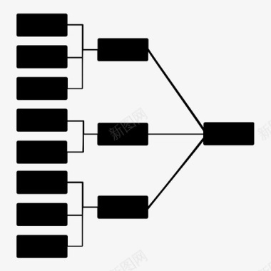 矢量循环标志流程图图表统计图标图标