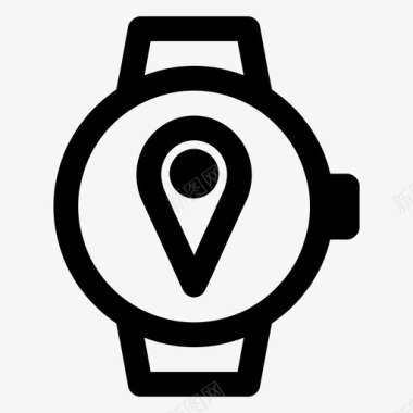 苹果手表海报位置智能手表苹果智能手表地图pin图标图标