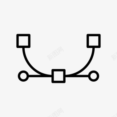 负荷曲线贝塞尔曲线笔形状图标图标