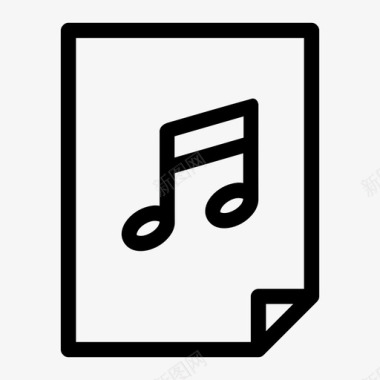 音乐笔记文件文档文件页图标图标