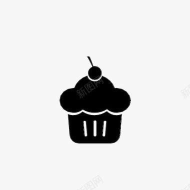 甜品纸杯蛋糕甜点蛋糕甜点食物图标图标