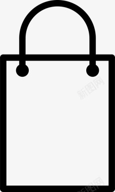 购物袋棕色电子商务图标图标