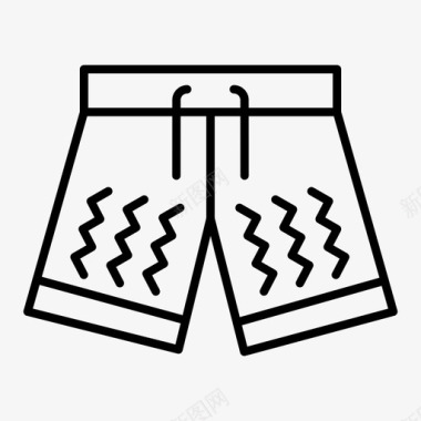 游泳短裤海滩时尚图标图标
