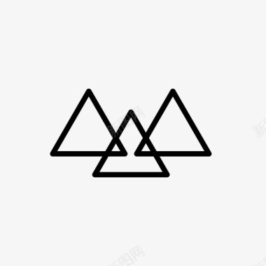 三角形抽象时髦图标图标