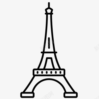 铁塔埃菲尔铁塔地标巴黎图标图标