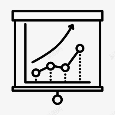 线图折线图表示图表数据图标图标