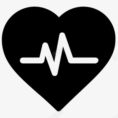 生命的心跳心跳心率生命线图标图标