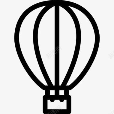 热气球物流机械图标图标