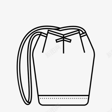 水桶袋时尚购物图标图标