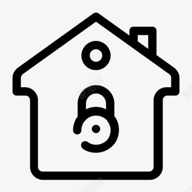 锁着的锁着的家关着的房子图标图标