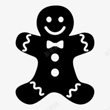 圣诞节雪人饼干圣诞节装饰图标图标