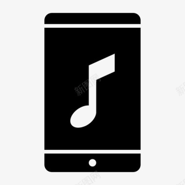 智能手机音乐音频音乐音符图标图标