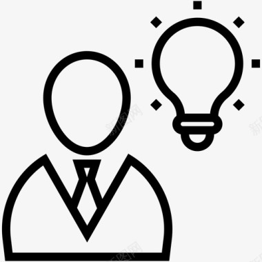 创意思维灯泡创新思维图标图标