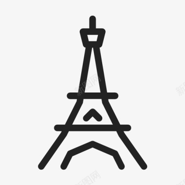 埃菲尔铁塔法国铁格子塔图标图标