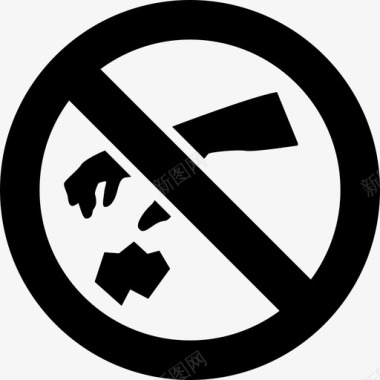 禁止乱扔垃圾扔垃圾禁止标志图标图标