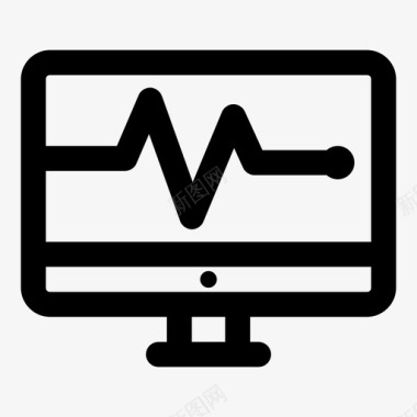 显示器免扣PNG脉冲监视器计算机计算机显示器图标图标