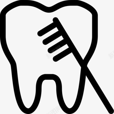 牙齿纠正牙科牙刷医疗图标图标