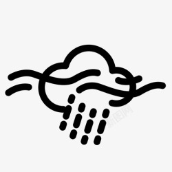 下雨积水下雨结冰积水图标高清图片