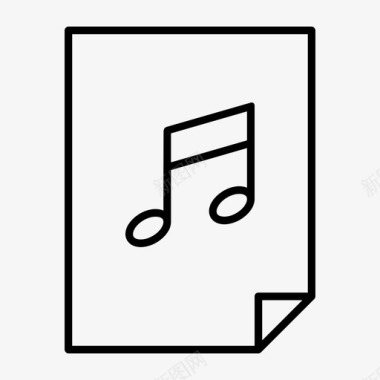 音乐笔记文档办公文档纸张图标图标