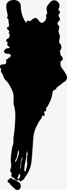 长颈鹿头骨动物骨头图标图标
